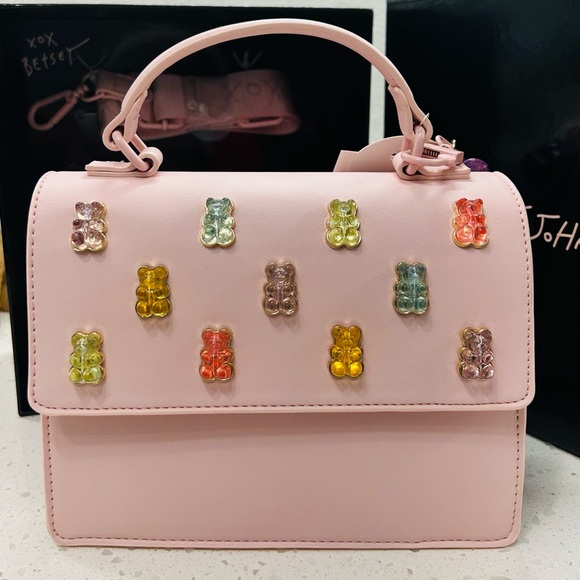π§Έ Betsey Johnson Gummy Bear Satchel Handbag With Matching Wallet Blush NWT - Picture 4 of 17